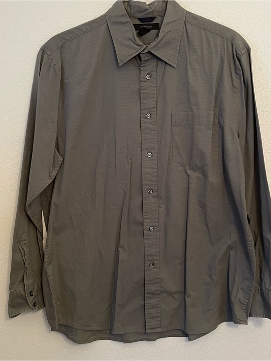 Express Other - Men’s Express Shirt XL Long Sleeve Olive Green‎ Textured Cotton